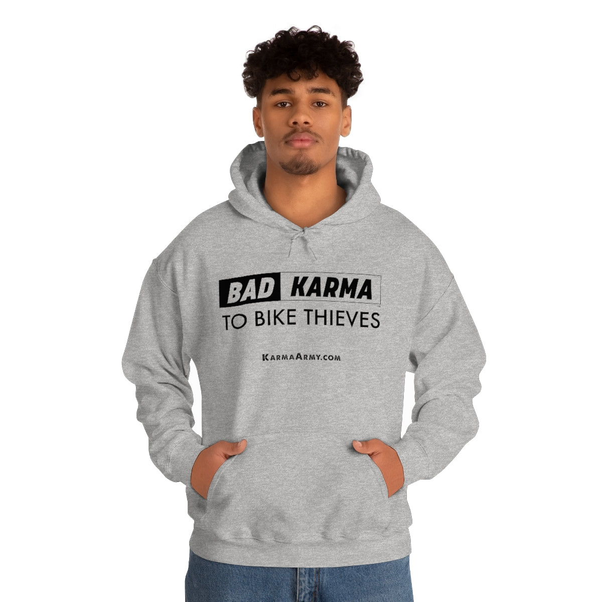 BAD KARMA TO BIKE THIEVES Unisex Heavy Blend™ Hooded Sweatshirt