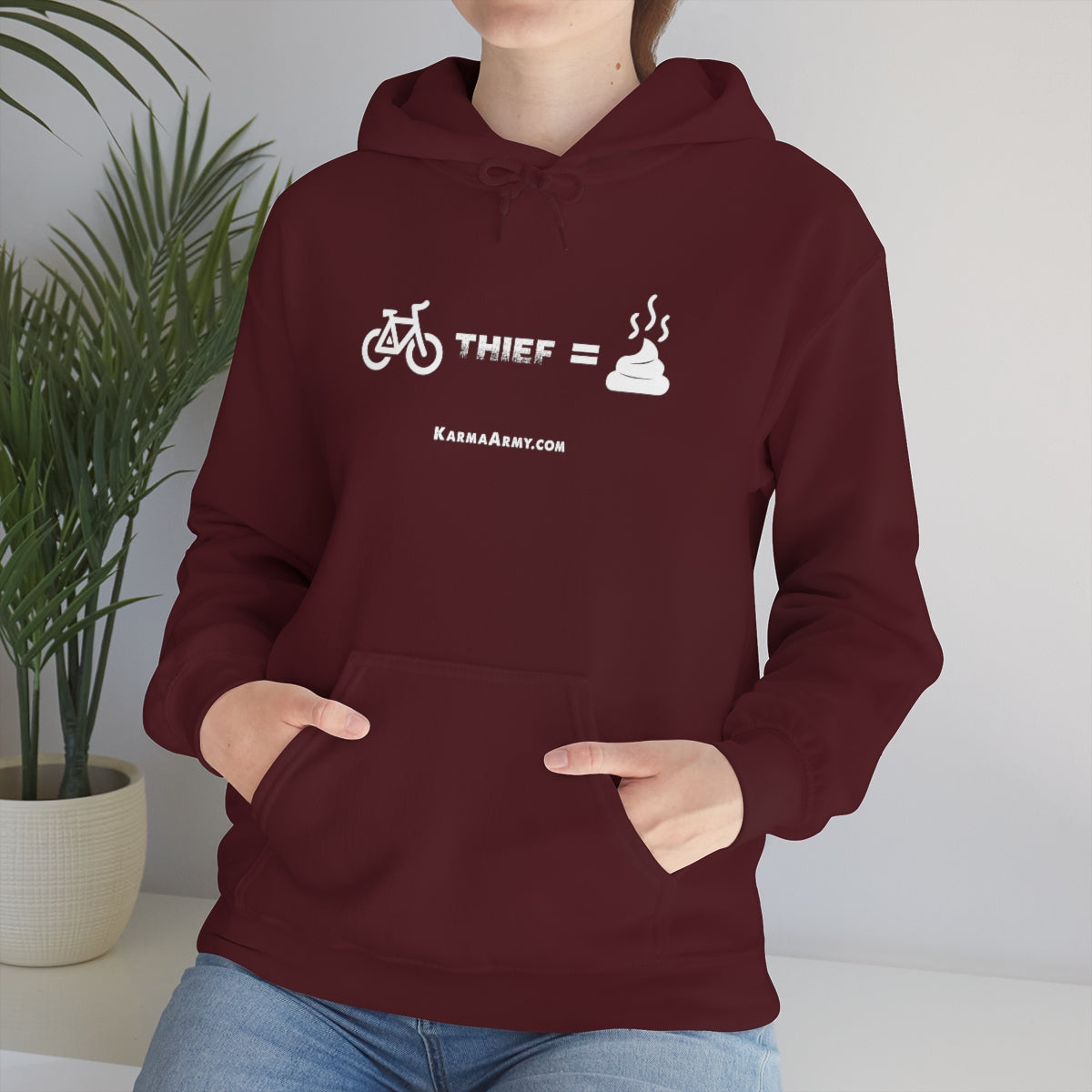 Bike Thief = Poop Unisex Heavy Blend™ Hooded Sweatshirt