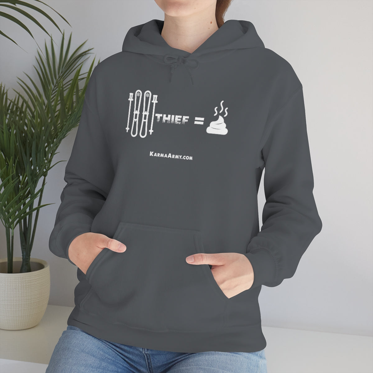 Ski Thief = Poop Unisex Heavy Blend™ Hooded Sweatshirt