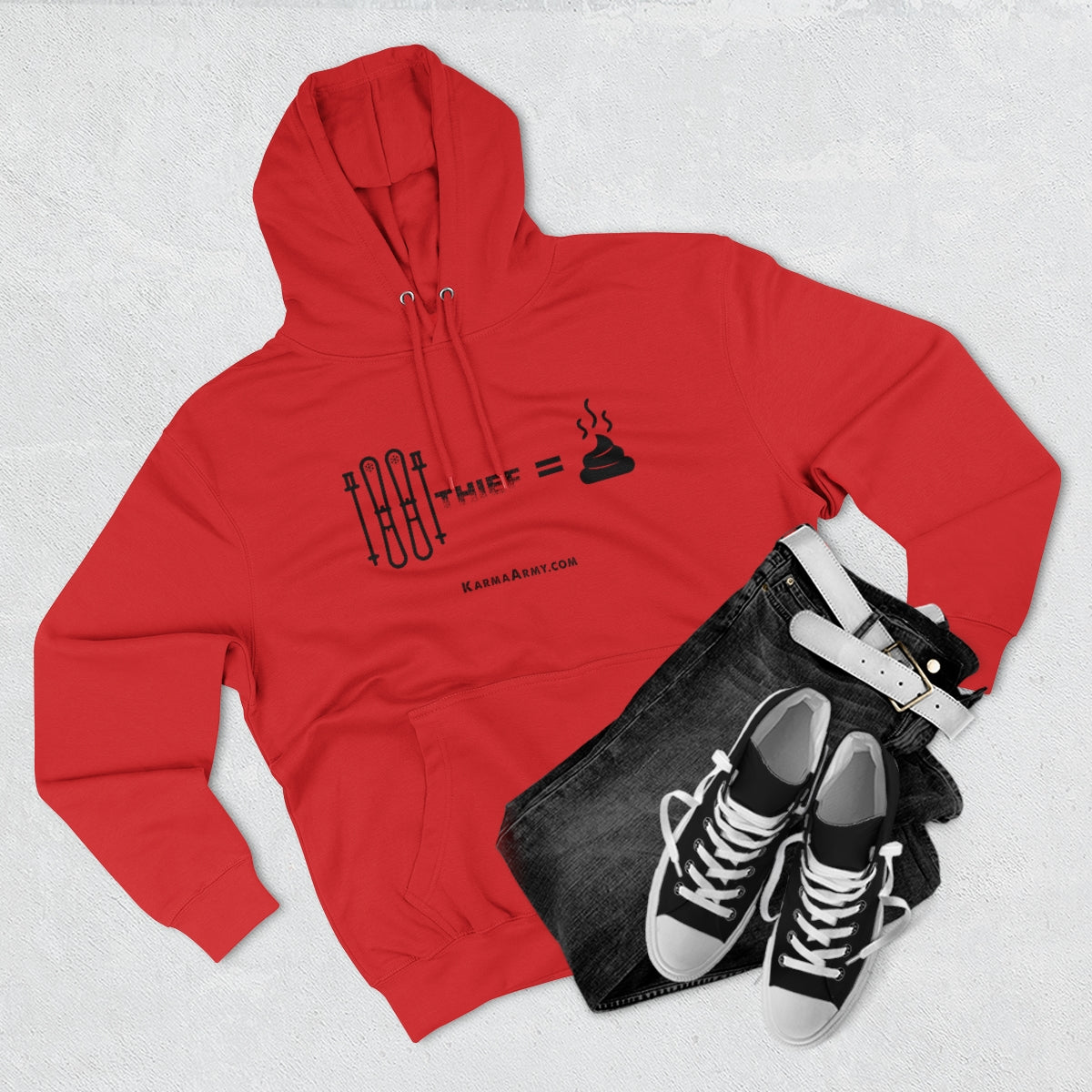 Ski Thief = Poop Unisex Premium Pullover Hoodie