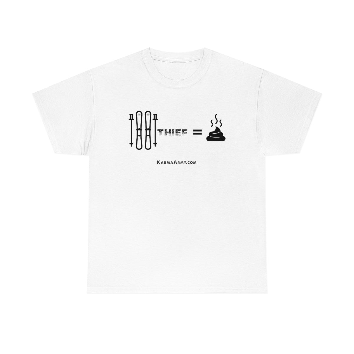 Ski Thief = Poop Unisex Heavy Cotton Tee