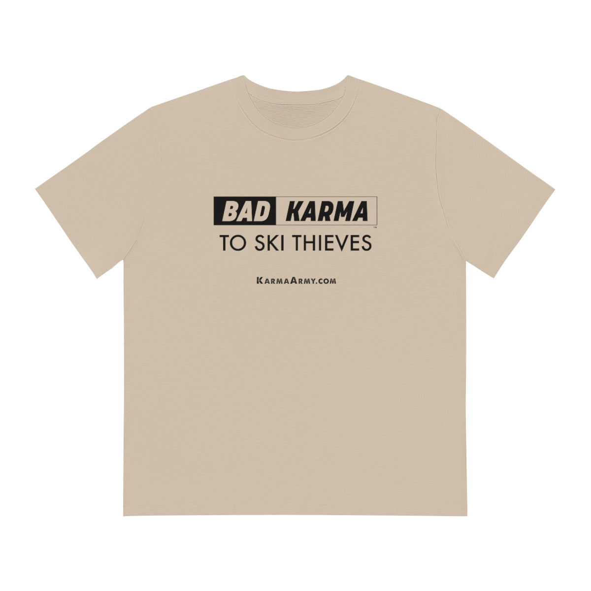 BAD KARMA TO SKI THIEVES Men's Organic Sparker T-shirt