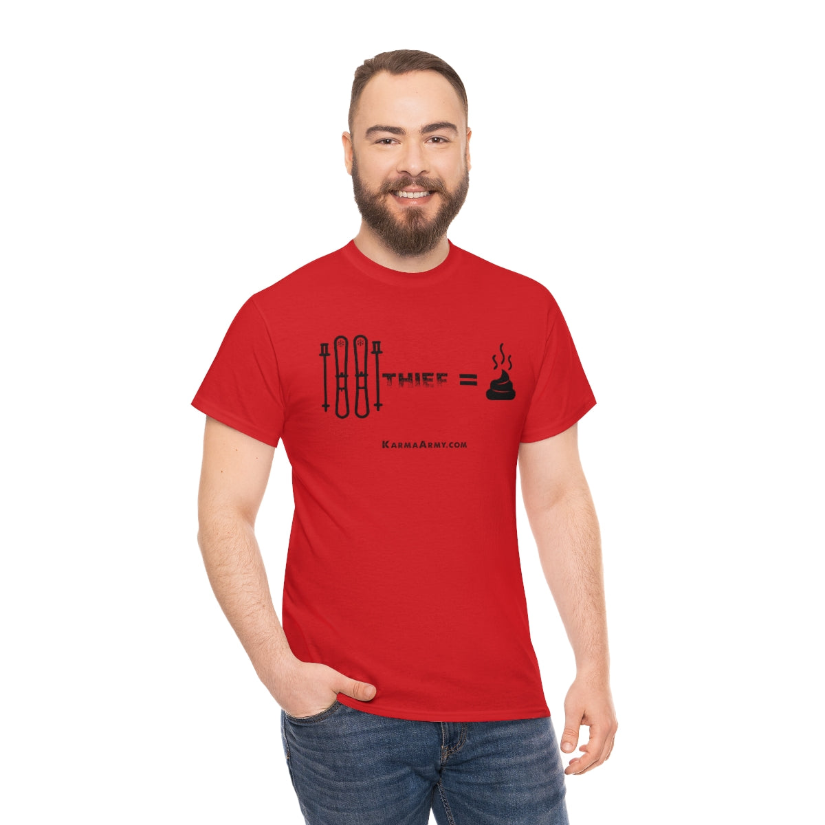 Ski Thief = Poop Unisex Heavy Cotton Tee