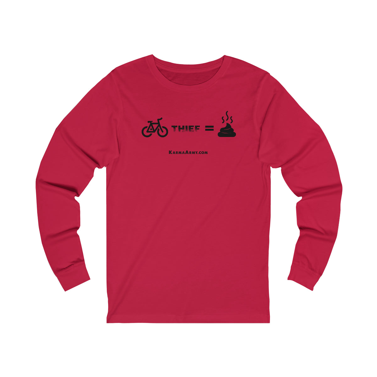 Bike Thief = Poop Unisex Jersey Long Sleeve Tee