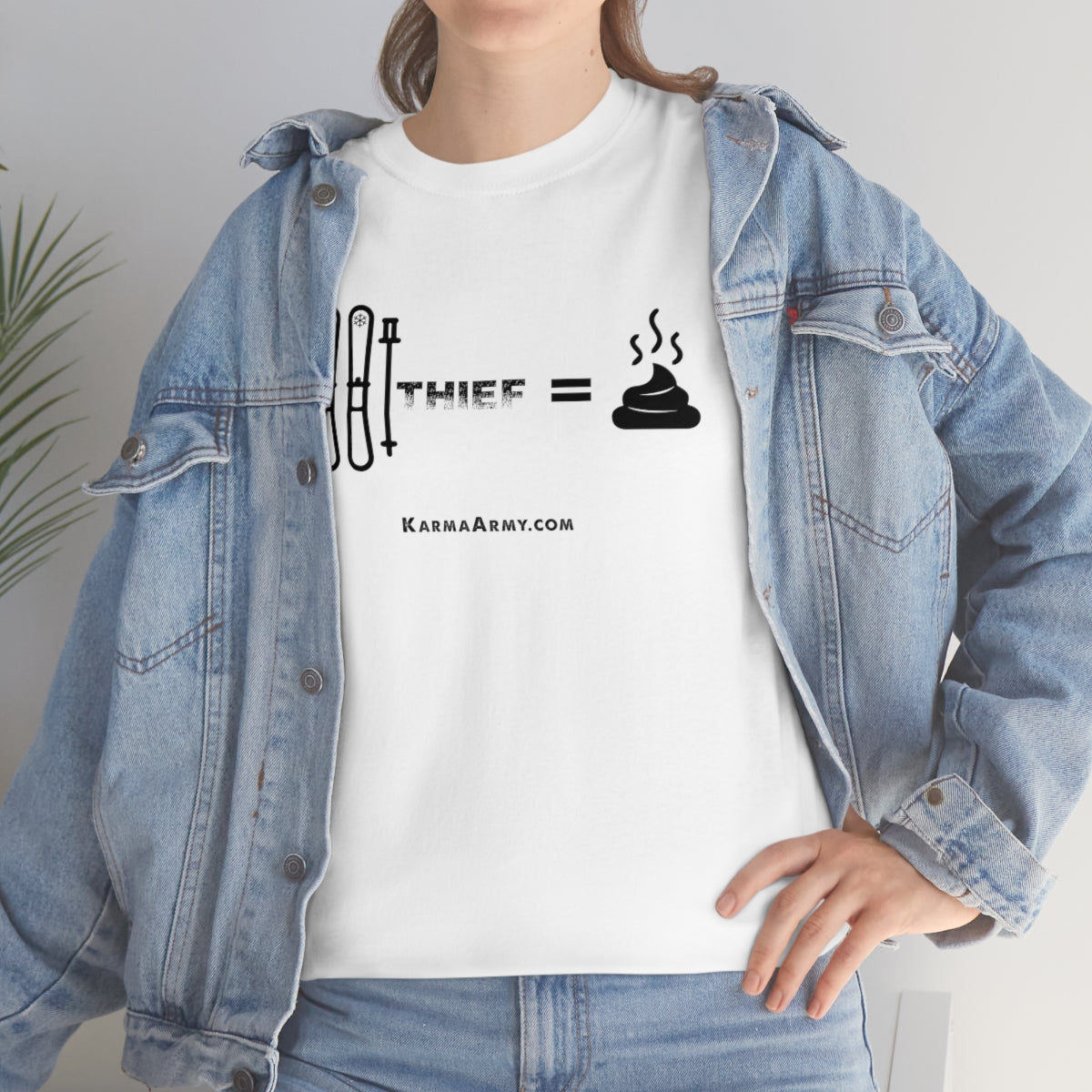 Ski Thief = Poop Unisex Heavy Cotton Tee