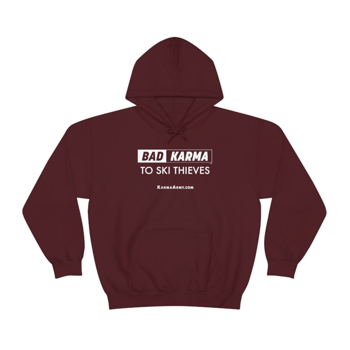 BAD KARMA TO SKI THIEVES Unisex Heavy Blend™ Hooded Sweatshirt
