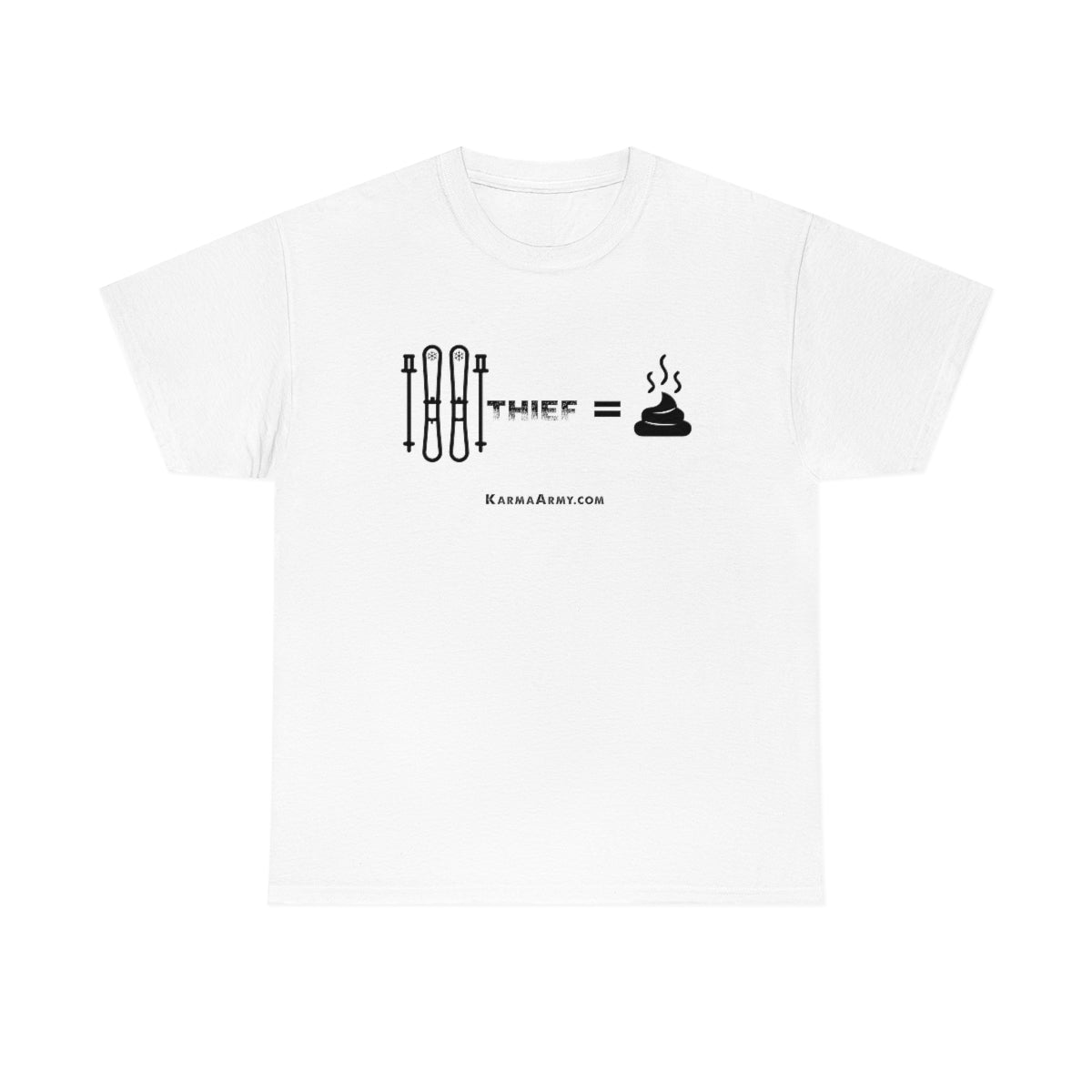 Ski Thief = Poop Unisex Heavy Cotton Tee