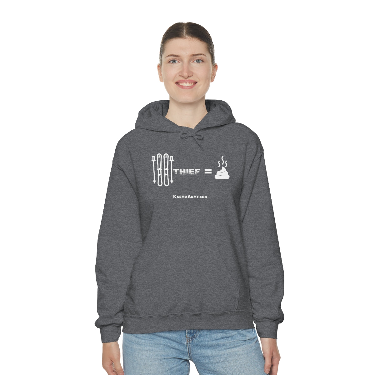 Ski Thief = Poop Unisex Heavy Blend™ Hooded Sweatshirt