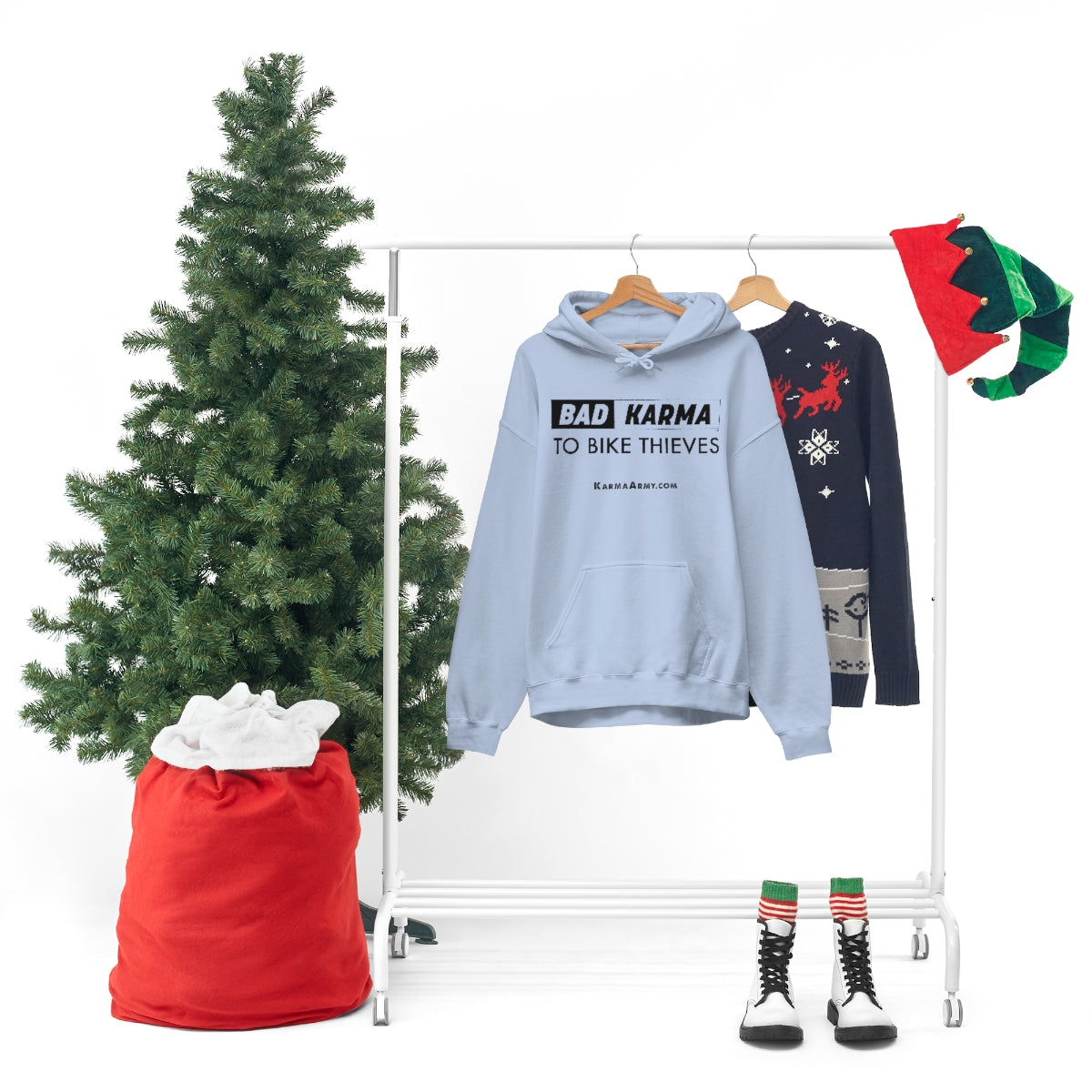 BAD KARMA TO BIKE THIEVES Unisex Heavy Blend™ Hooded Sweatshirt