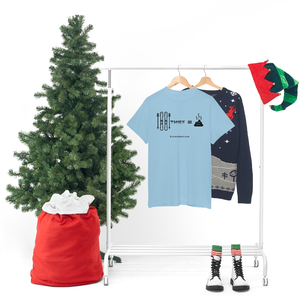 Ski Thief = Poop Unisex Heavy Cotton Tee