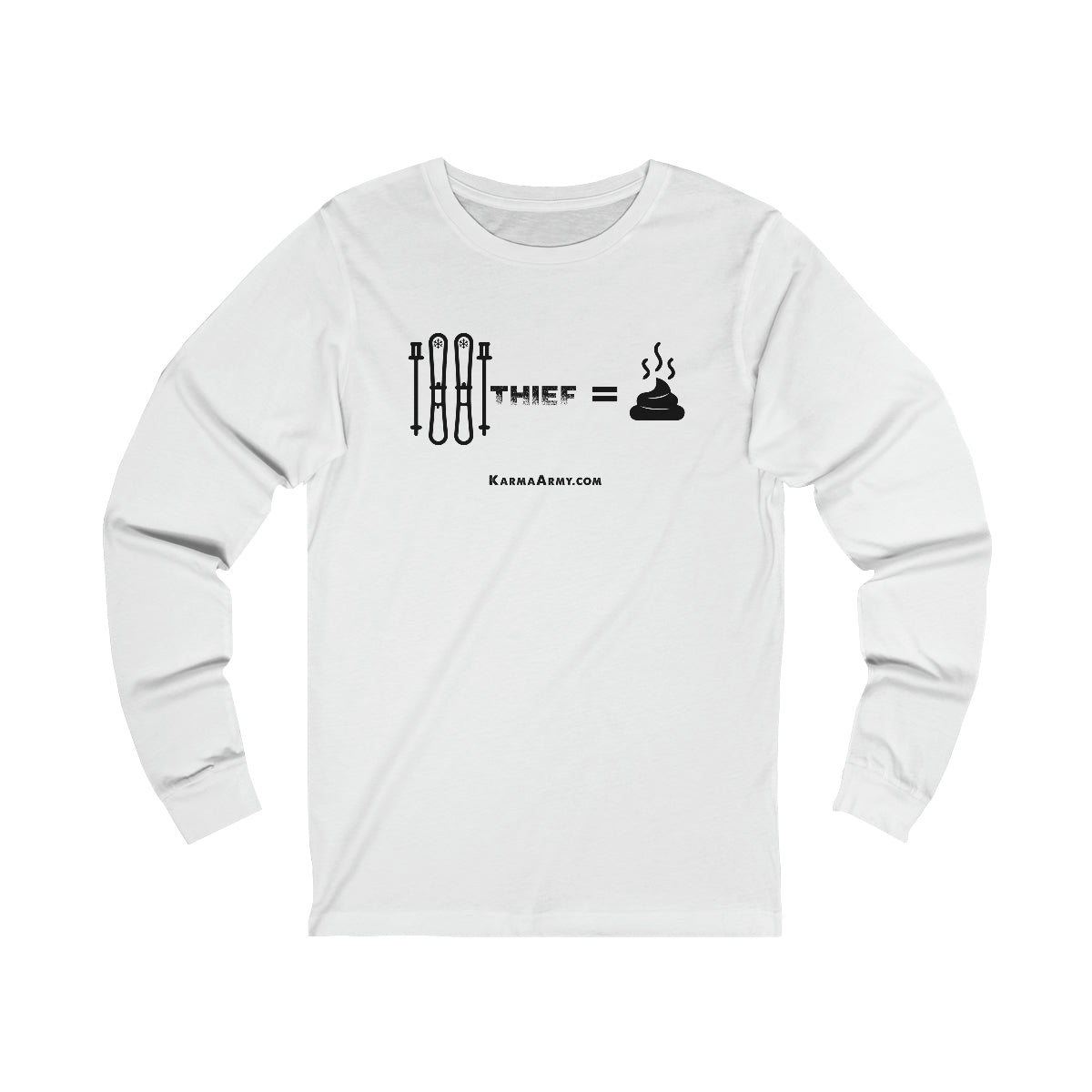 Ski thief = Poop Unisex Jersey Long Sleeve Tee