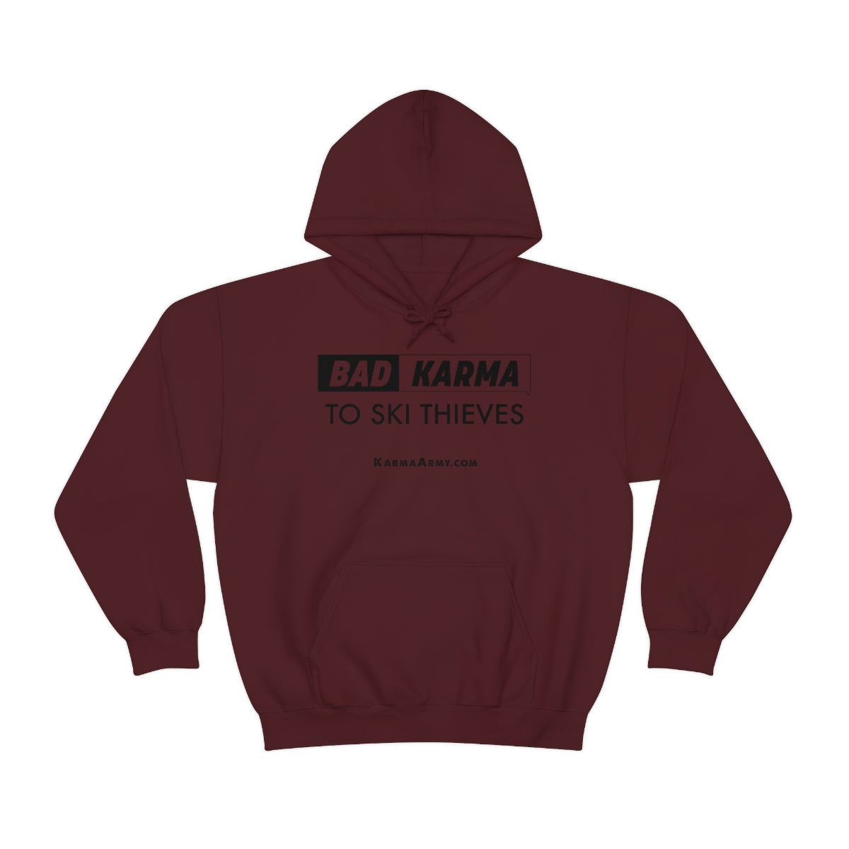 BAD KARMA TO SKI THIEVES Unisex Heavy Blend™ Hooded Sweatshirt