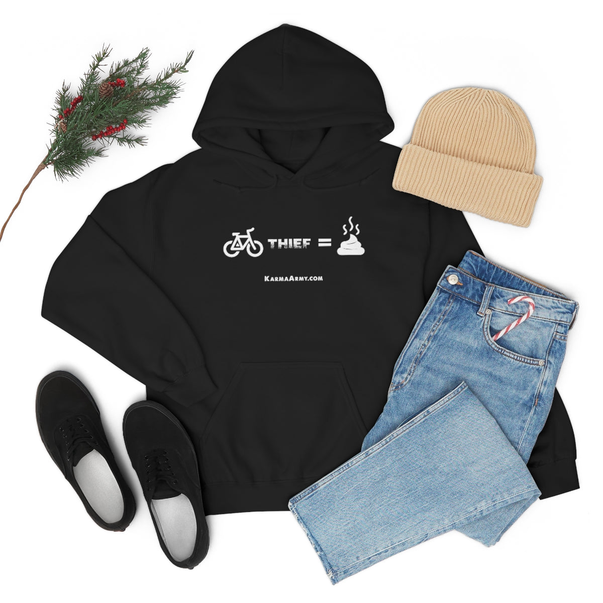 Bike Thief = Poop Unisex Heavy Blend™ Hooded Sweatshirt