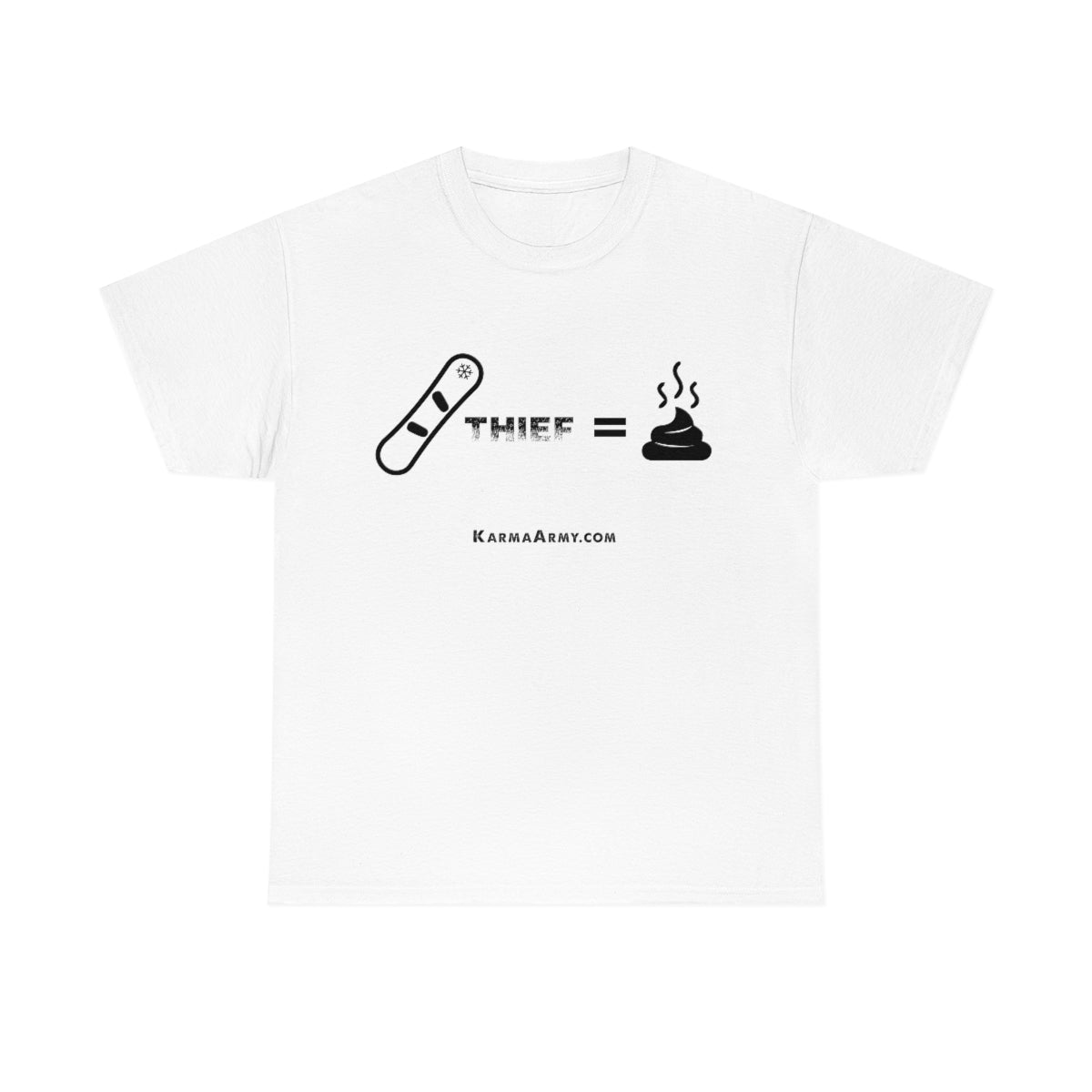 Board + Thief = Poop Unisex Heavy Cotton Tee