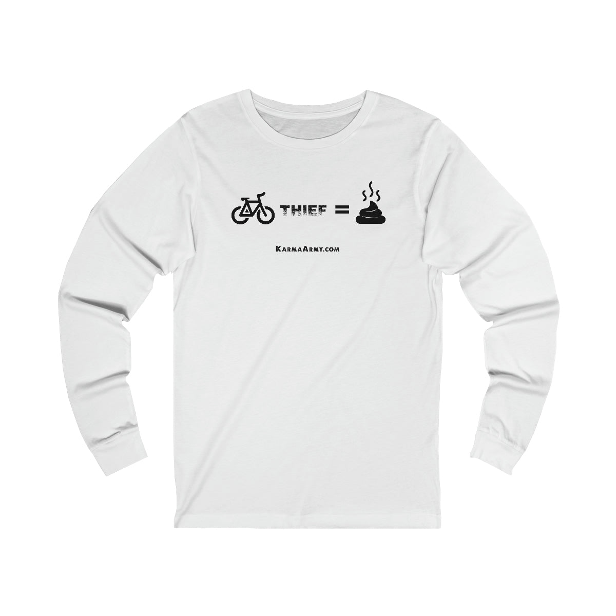 Bike Thief = Poop Unisex Jersey Long Sleeve Tee