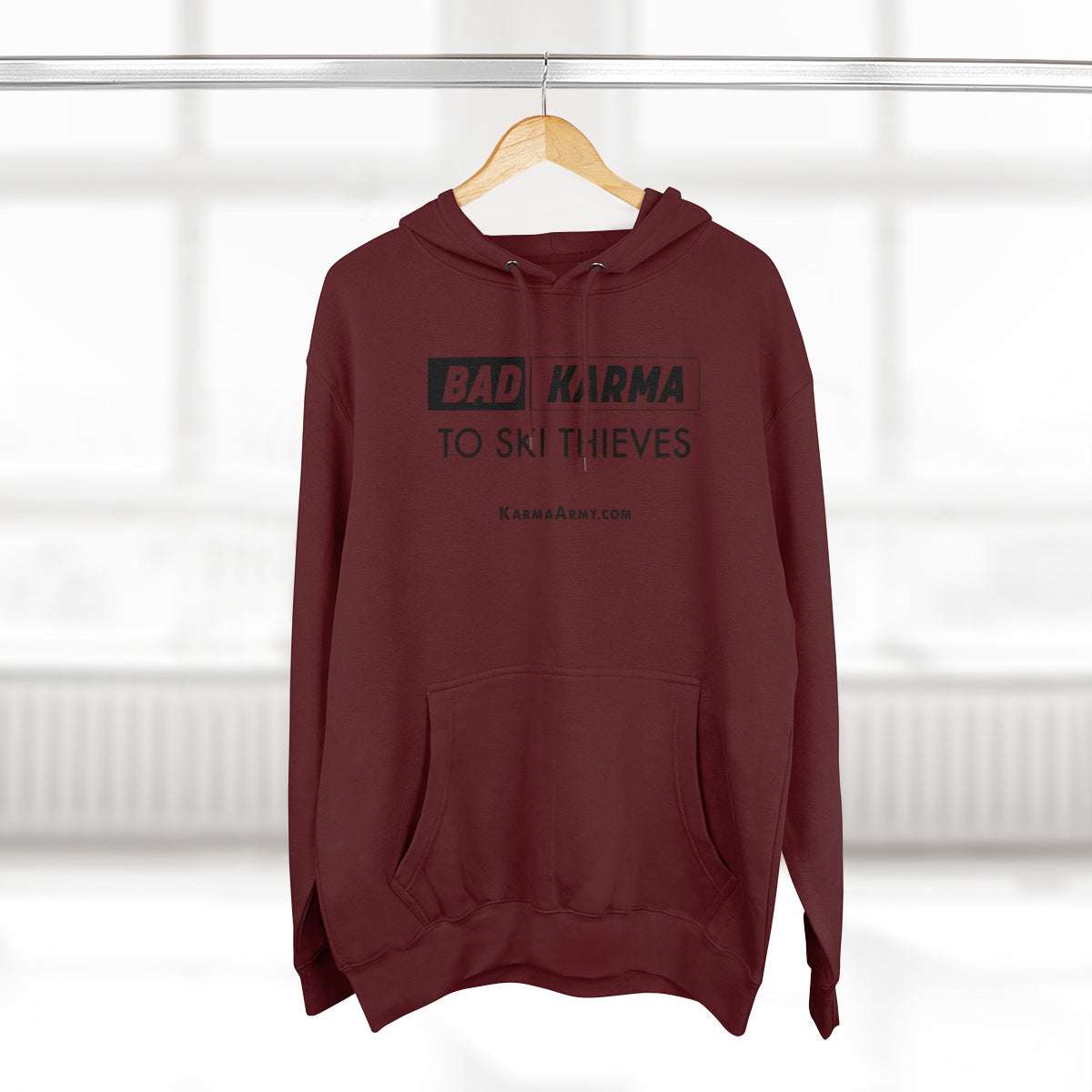 BAD KARMA To Ski Thieves Unisex Premium Pullover Hoodie