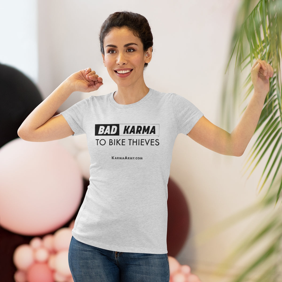 BAD KARMA TO BIKE THIEVES Women's Triblend Tee