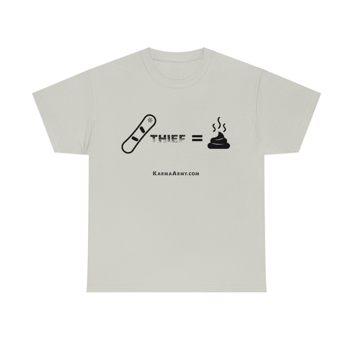Board + Thief = Poop Unisex Heavy Cotton Tee