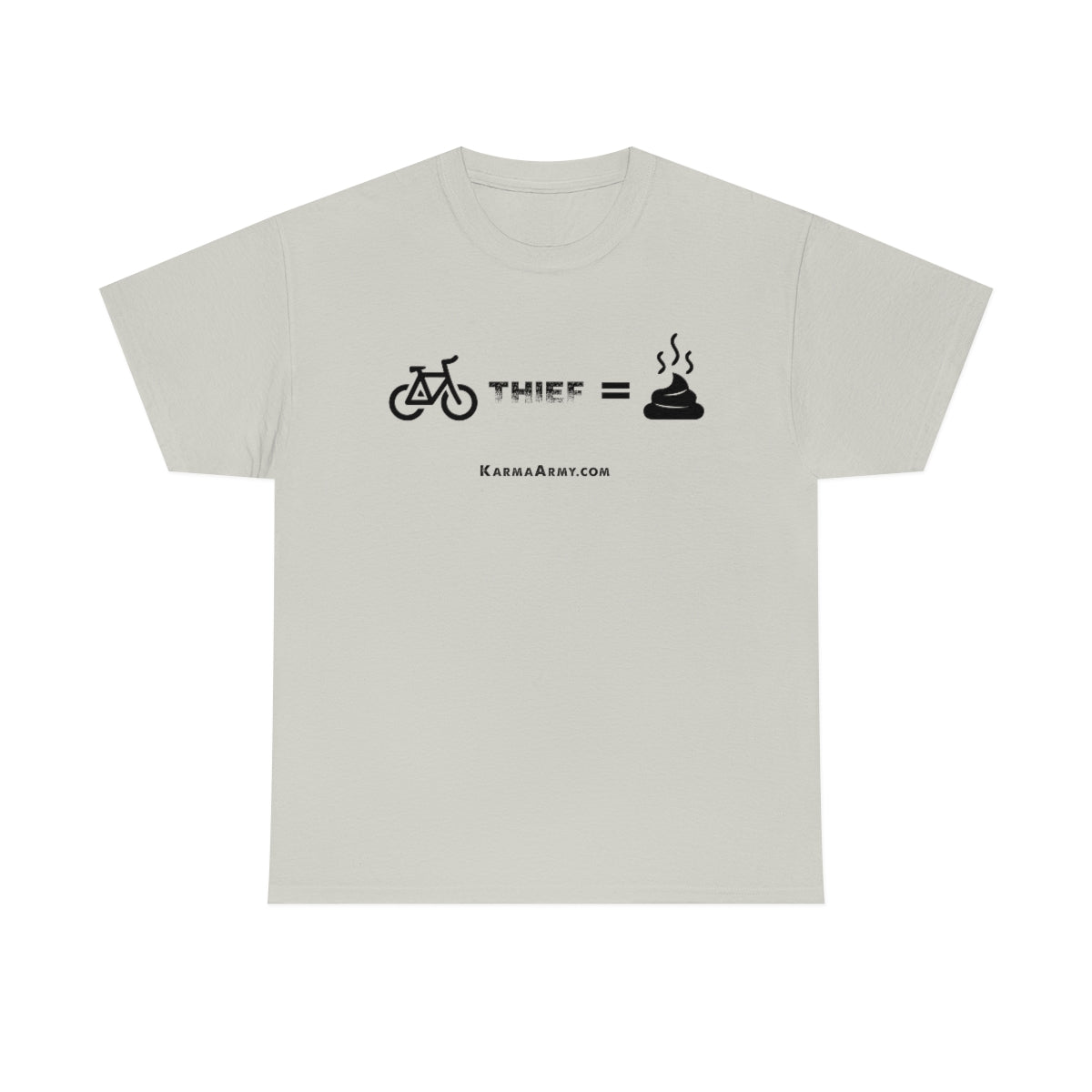 Bike Thief = Poop Unisex Heavy Cotton Tee