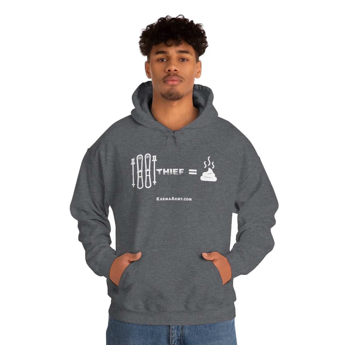 Ski Thief = Poop Unisex Heavy Blend™ Hooded Sweatshirt