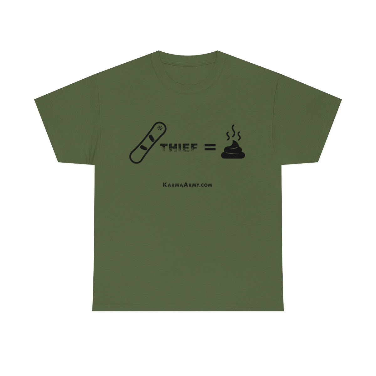 Board + Thief = Poop Unisex Heavy Cotton Tee