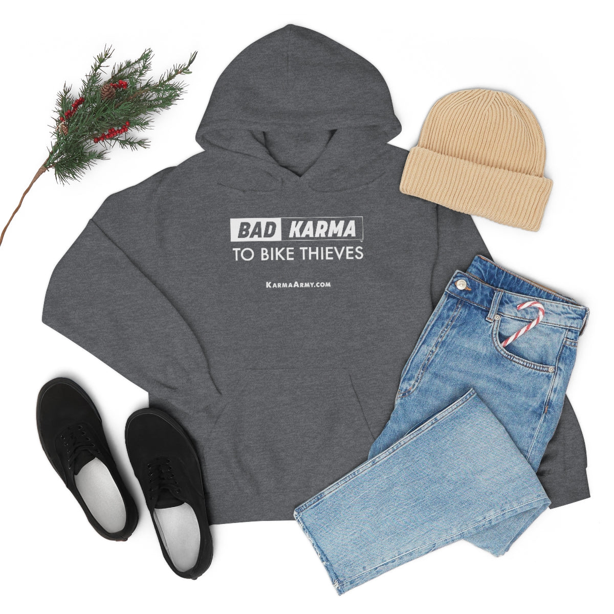 BAD KARMA TO BIKE THIEVES Unisex Heavy Blend™ Hooded Sweatshirt