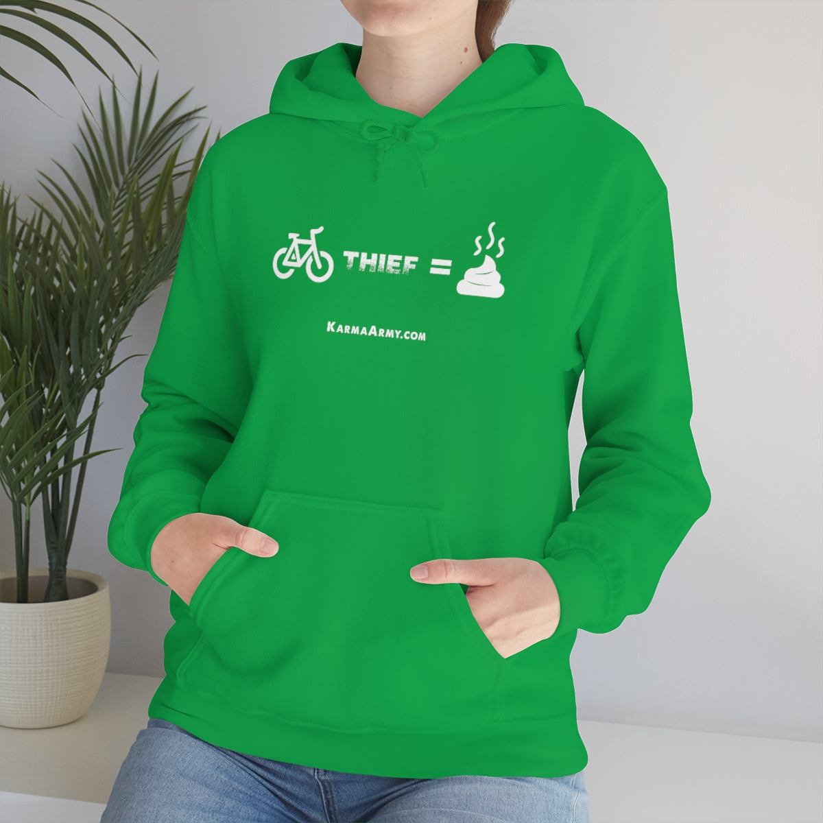 Bike Thief = Poop Unisex Heavy Blend™ Hooded Sweatshirt