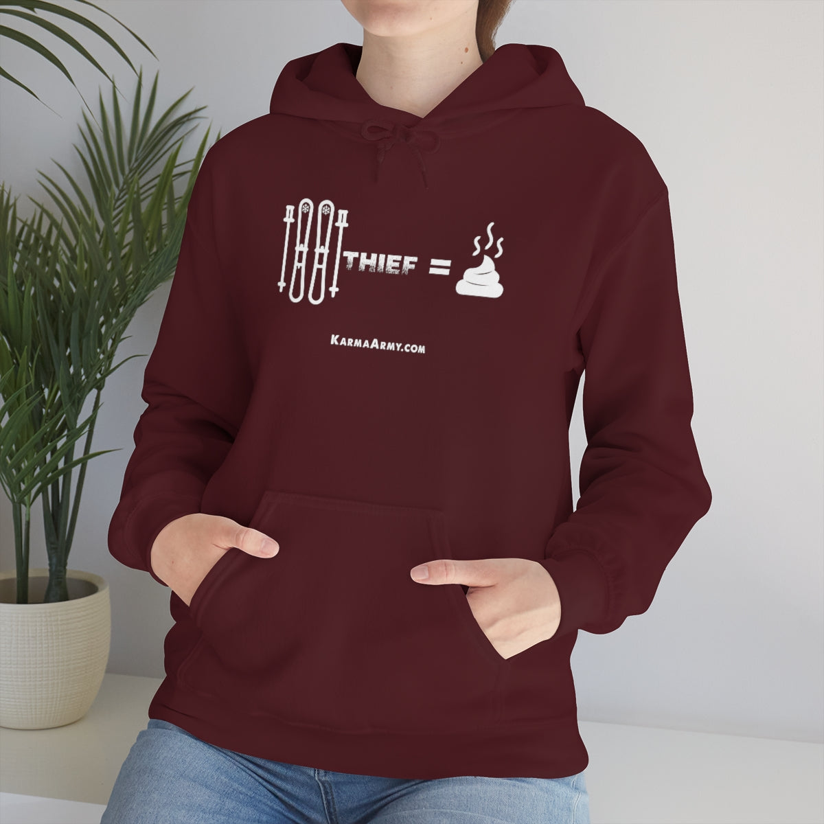 Ski Thief = Poop Unisex Heavy Blend™ Hooded Sweatshirt