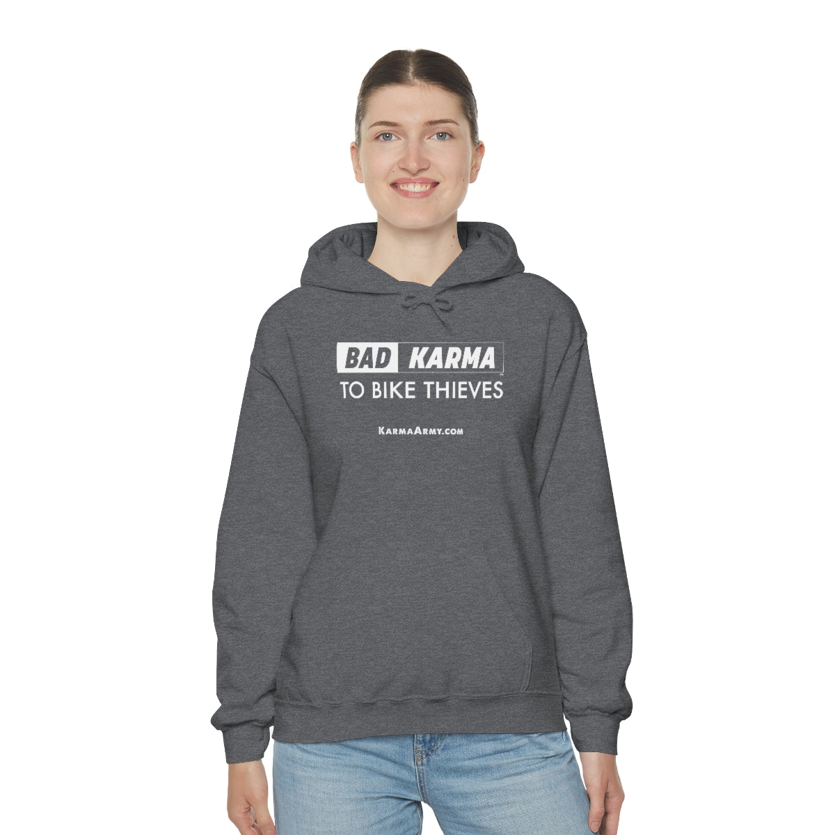 BAD KARMA TO BIKE THIEVES Unisex Heavy Blend™ Hooded Sweatshirt