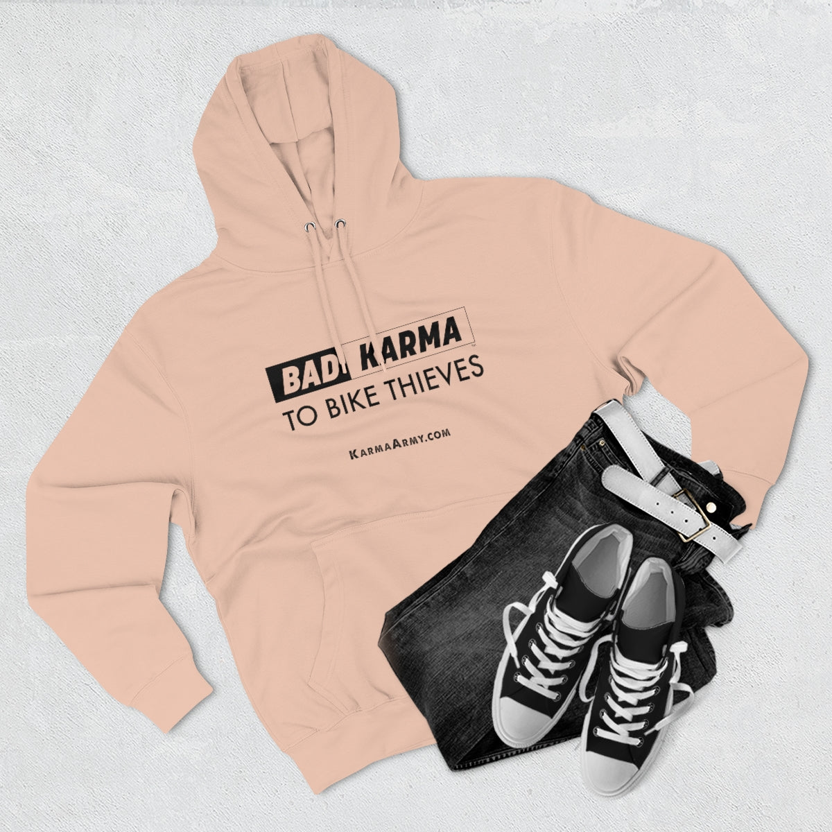 BAD KARMA To Bike Thieves Unisex Premium Pullover Hoodie