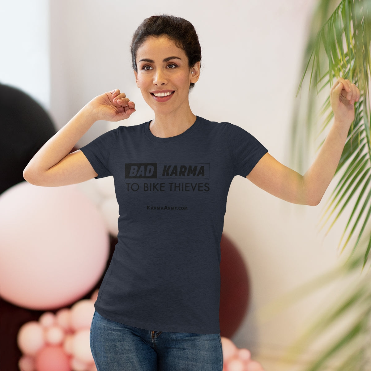 BAD KARMA TO BIKE THIEVES Women's Triblend Tee