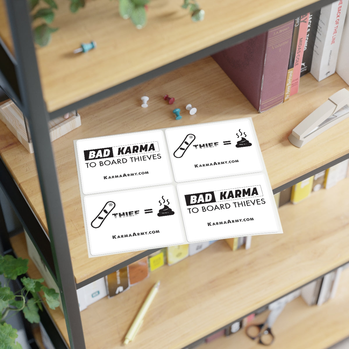 Bad Karma to Board Thieves Stickers