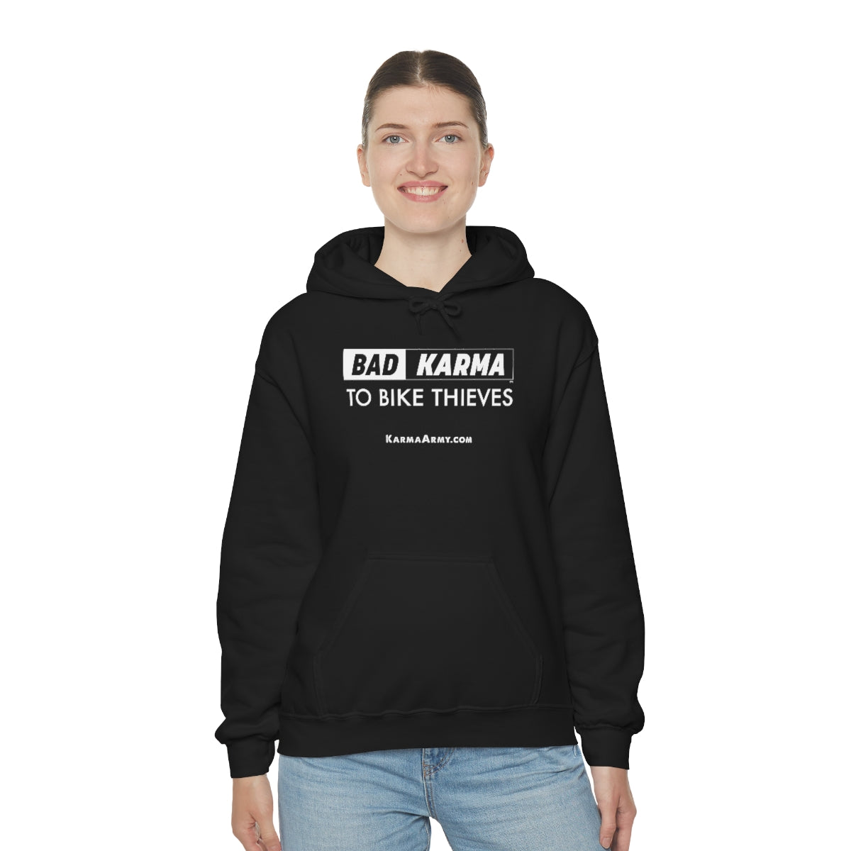 BAD KARMA TO BIKE THIEVES Unisex Heavy Blend™ Hooded Sweatshirt