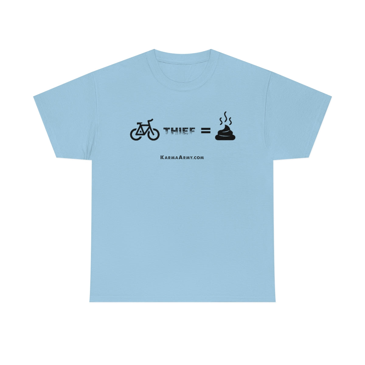 Bike Thief = Poop Unisex Heavy Cotton Tee