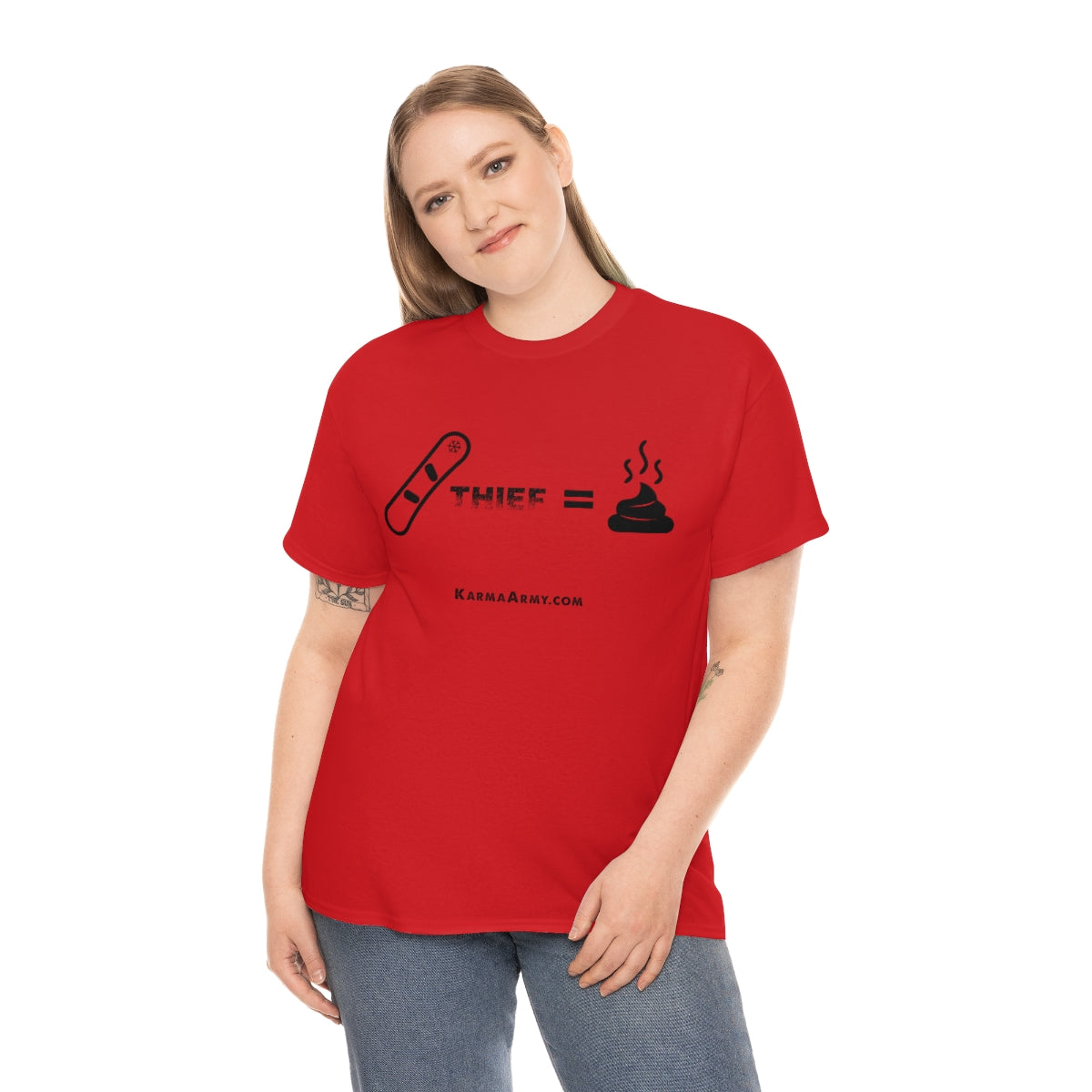 Board + Thief = Poop Unisex Heavy Cotton Tee