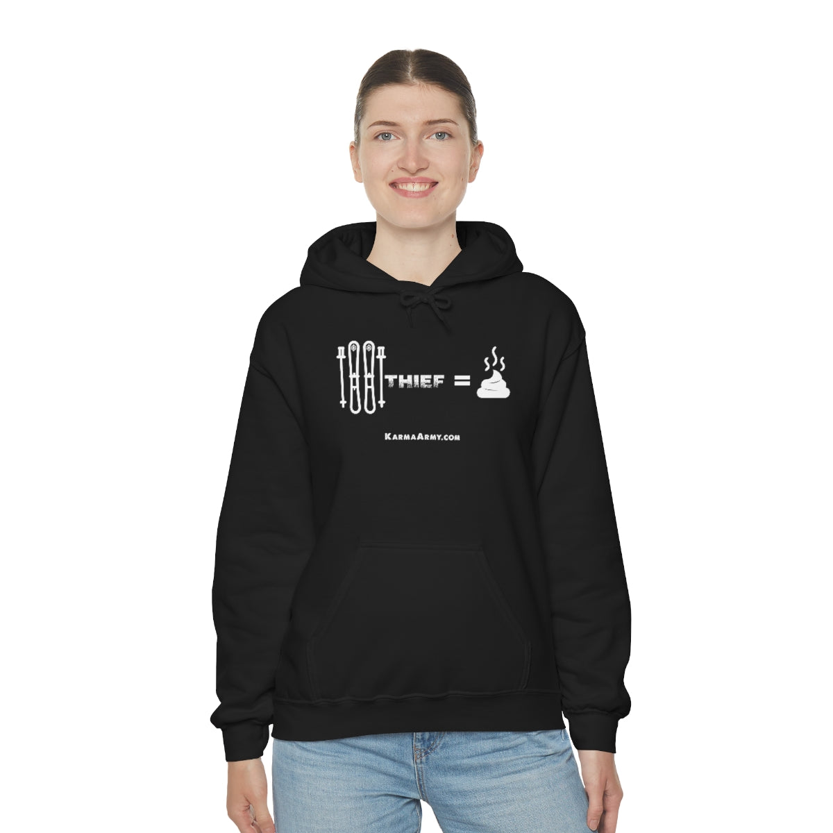 Ski Thief = Poop Unisex Heavy Blend™ Hooded Sweatshirt