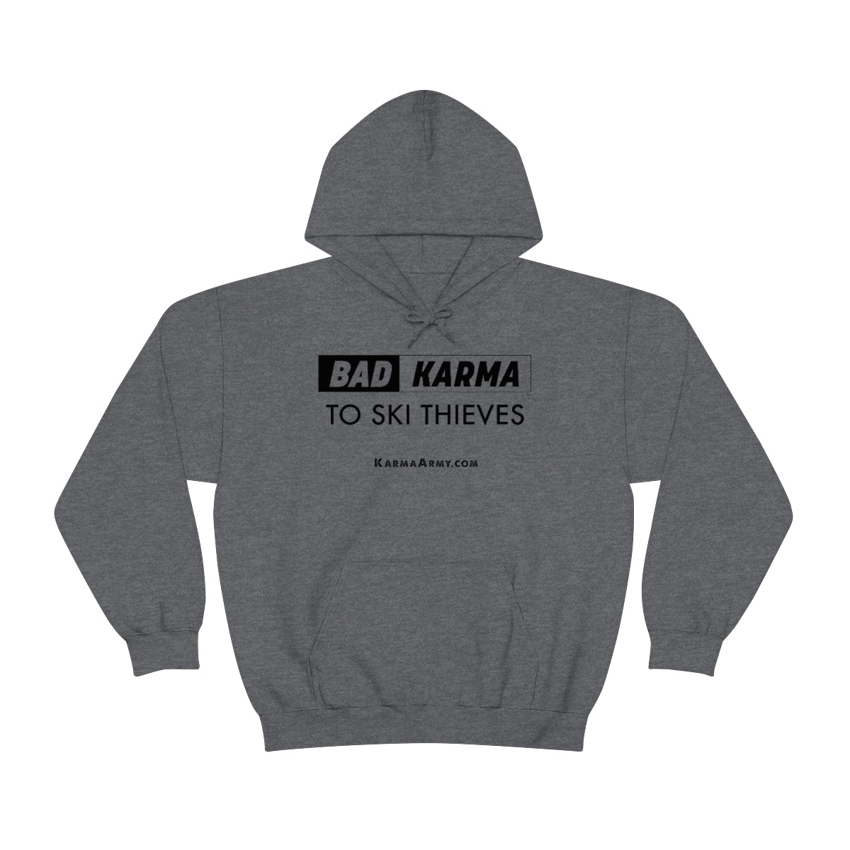BAD KARMA TO SKI THIEVES Unisex Heavy Blend™ Hooded Sweatshirt