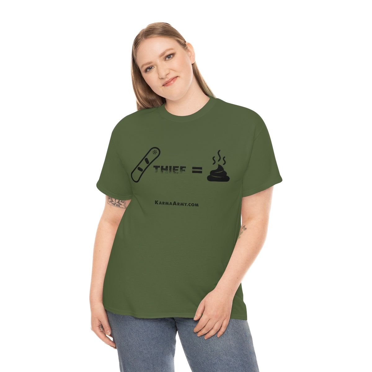 Board + Thief = Poop Unisex Heavy Cotton Tee