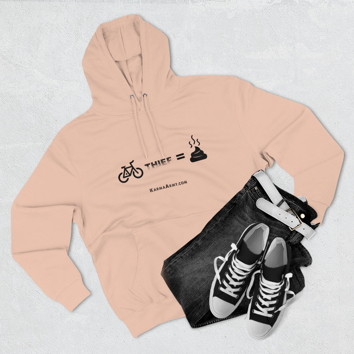 Bike Thief = Poop Unisex Premium Pullover Hoodie