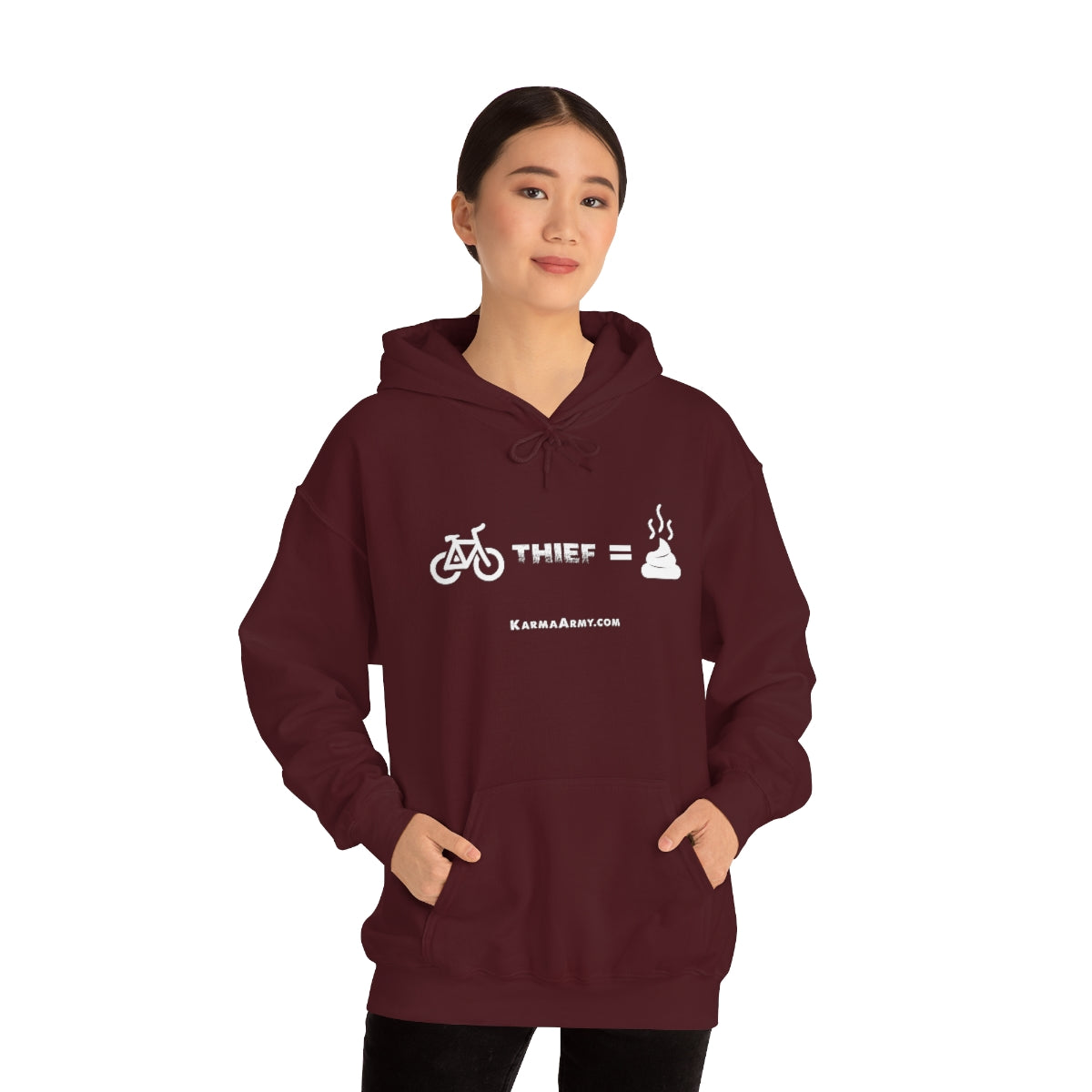 Bike Thief = Poop Unisex Heavy Blend™ Hooded Sweatshirt