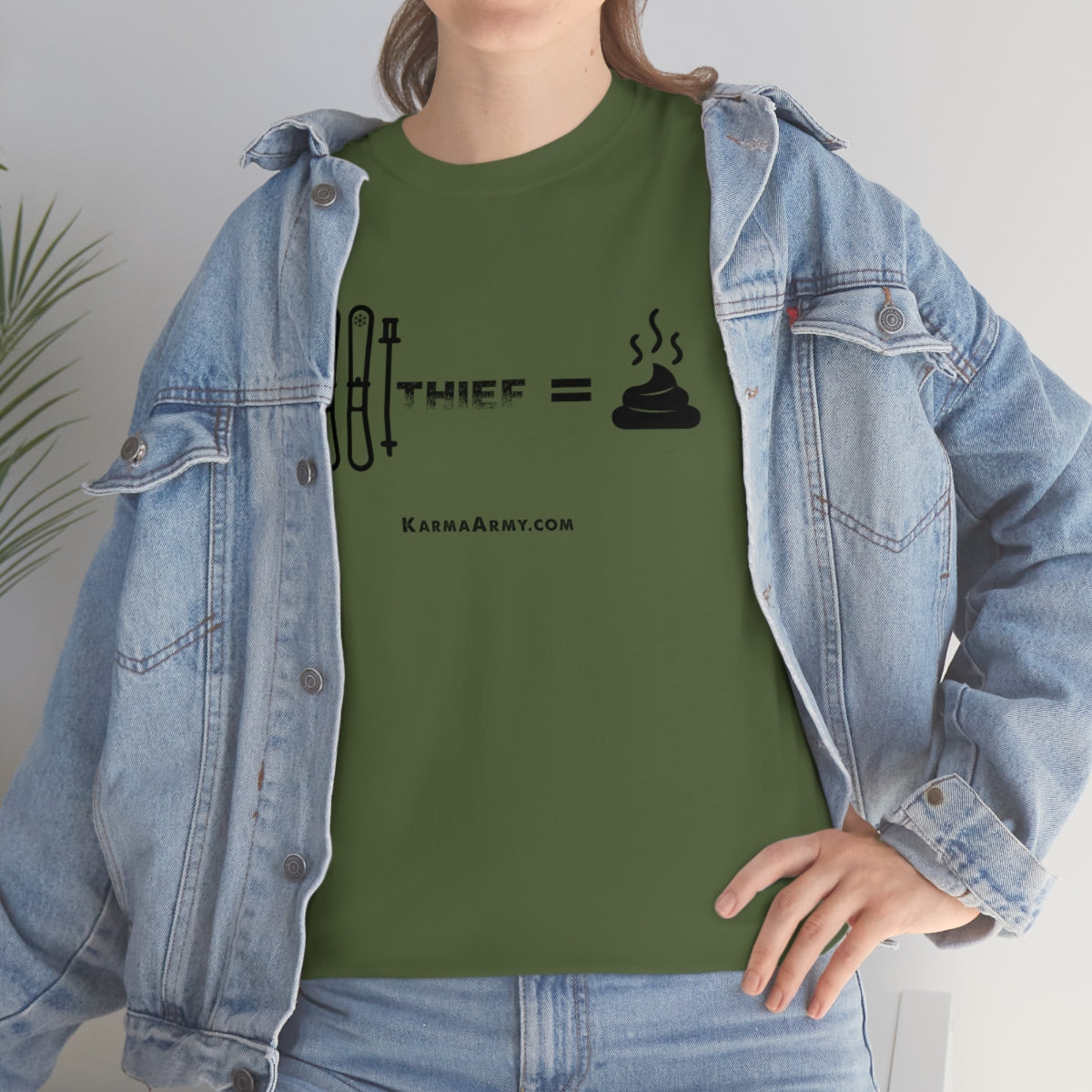 Ski Thief = Poop Unisex Heavy Cotton Tee