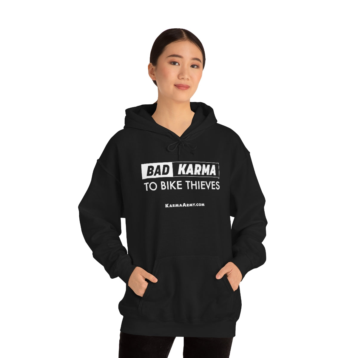 BAD KARMA TO BIKE THIEVES Unisex Heavy Blend™ Hooded Sweatshirt