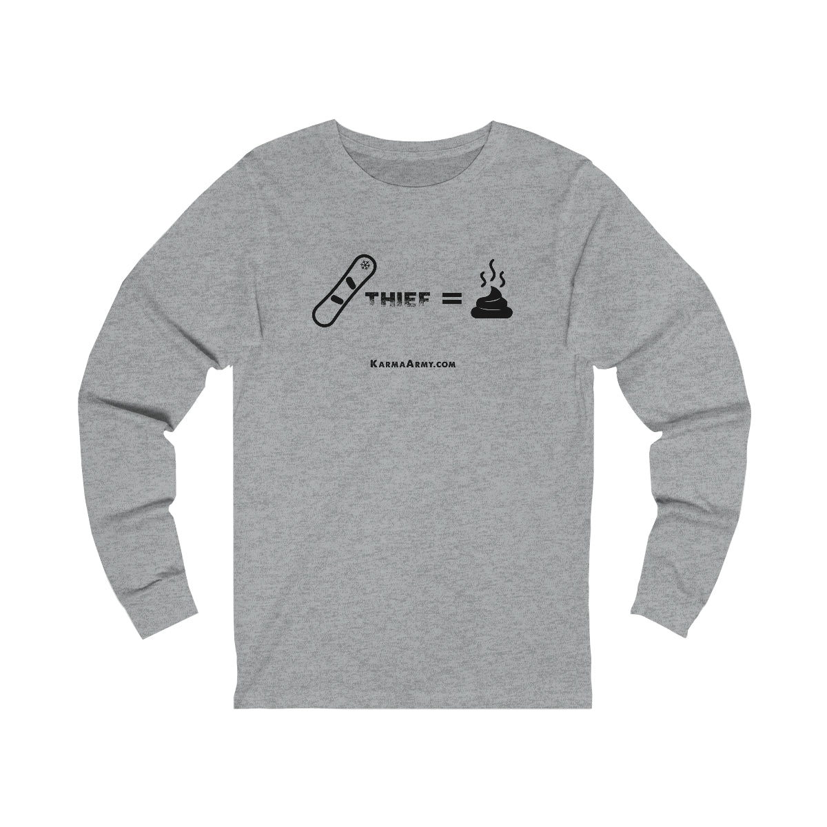 Board Thief = Poop Unisex Jersey Long Sleeve Tee