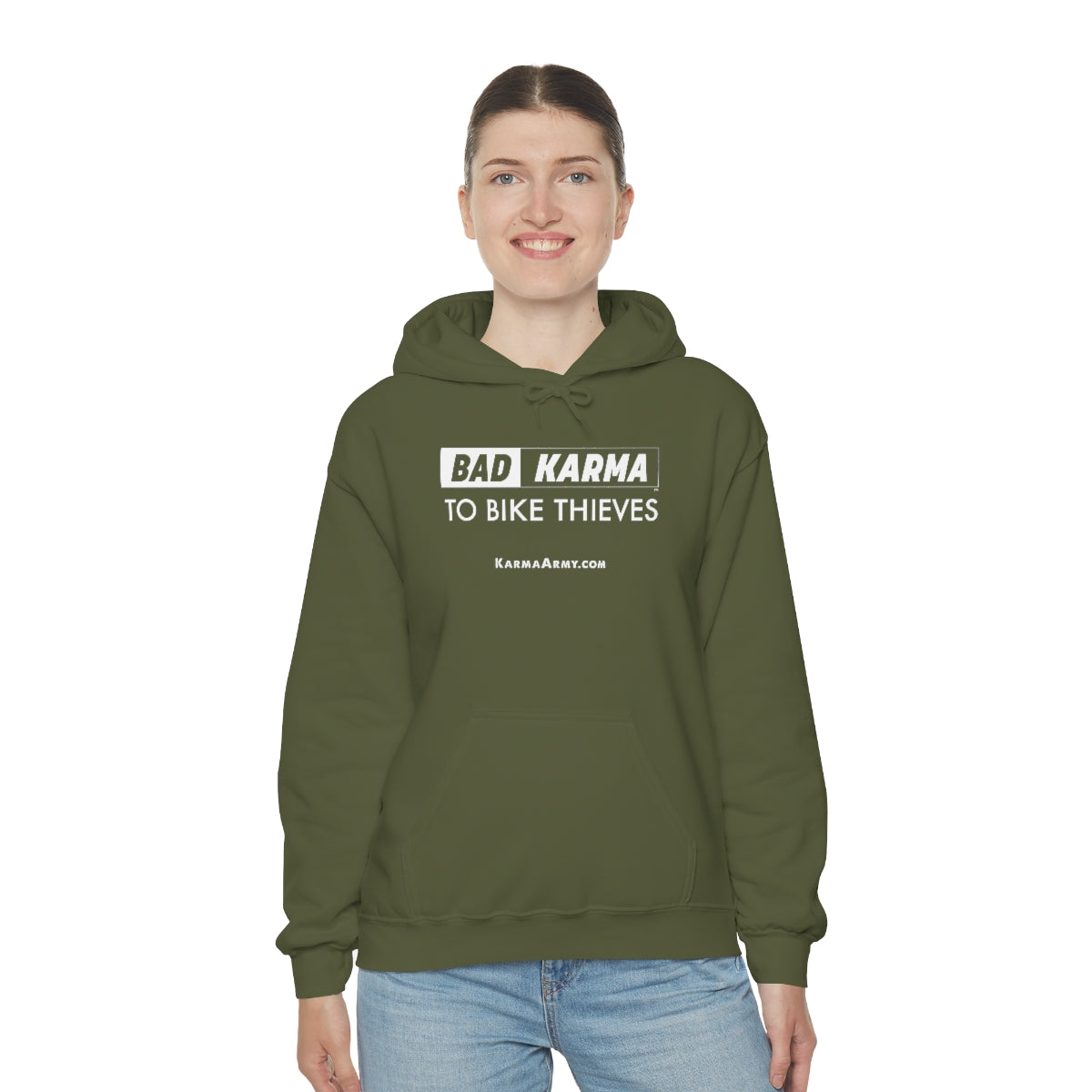 BAD KARMA TO BIKE THIEVES Unisex Heavy Blend™ Hooded Sweatshirt