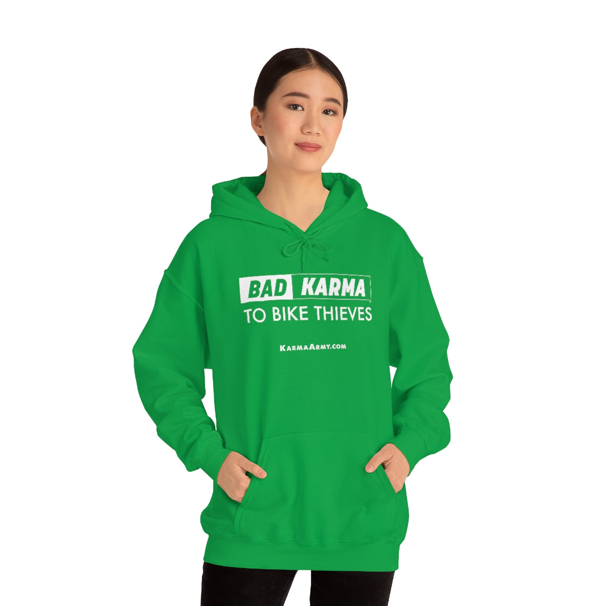 BAD KARMA TO BIKE THIEVES Unisex Heavy Blend™ Hooded Sweatshirt