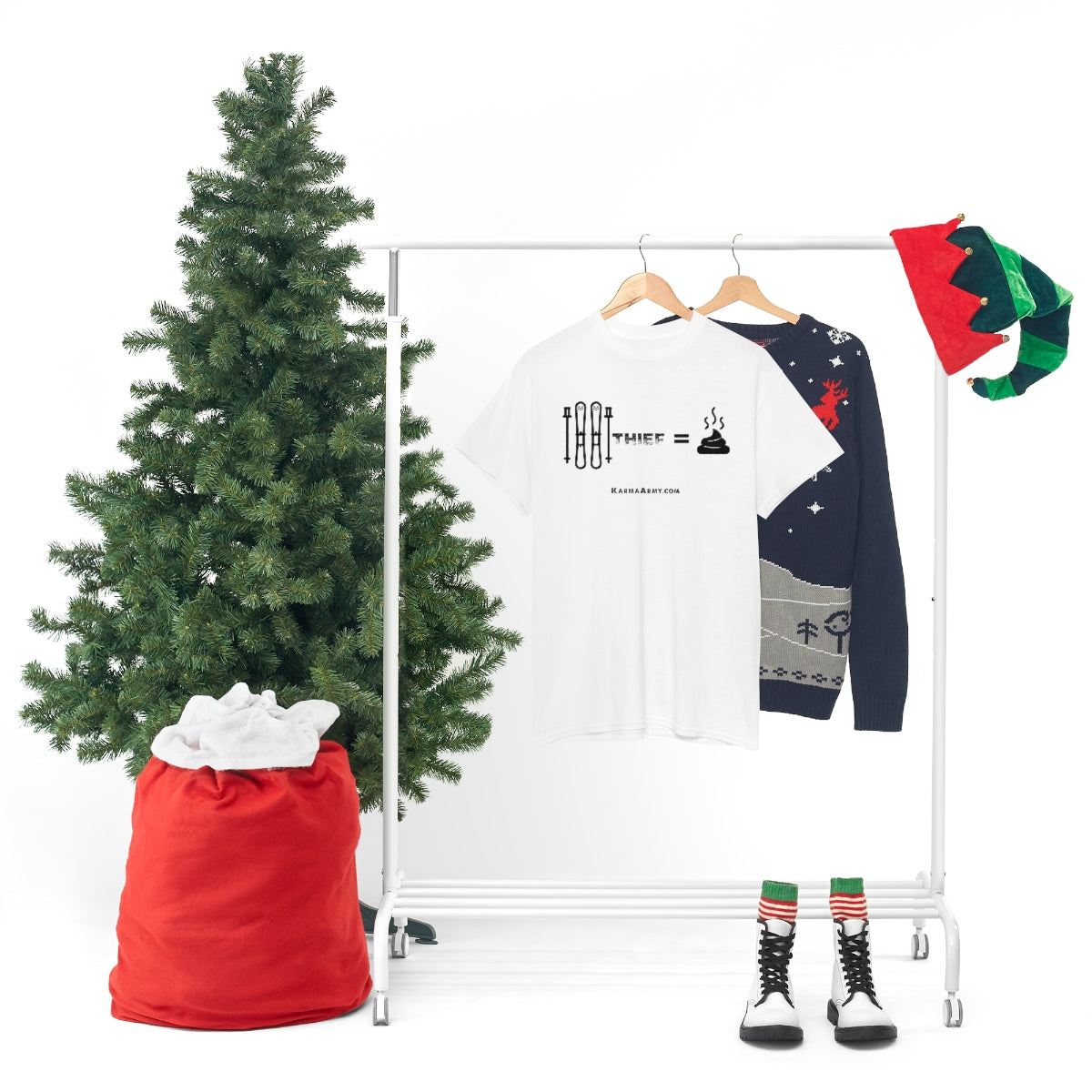 Ski Thief = Poop Unisex Heavy Cotton Tee