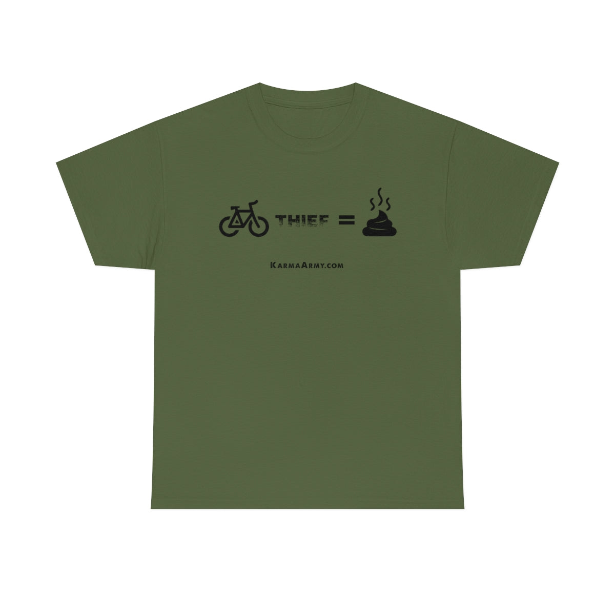 Bike Thief = Poop Unisex Heavy Cotton Tee