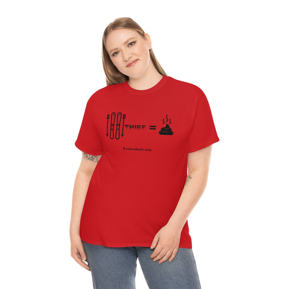 Ski Thief = Poop Unisex Heavy Cotton Tee