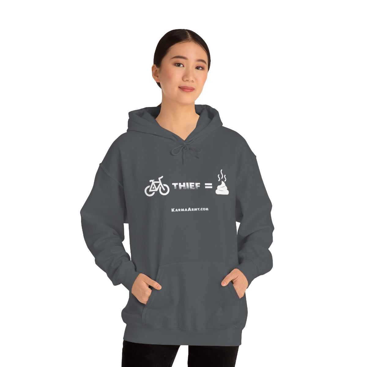 Bike Thief = Poop Unisex Heavy Blend™ Hooded Sweatshirt