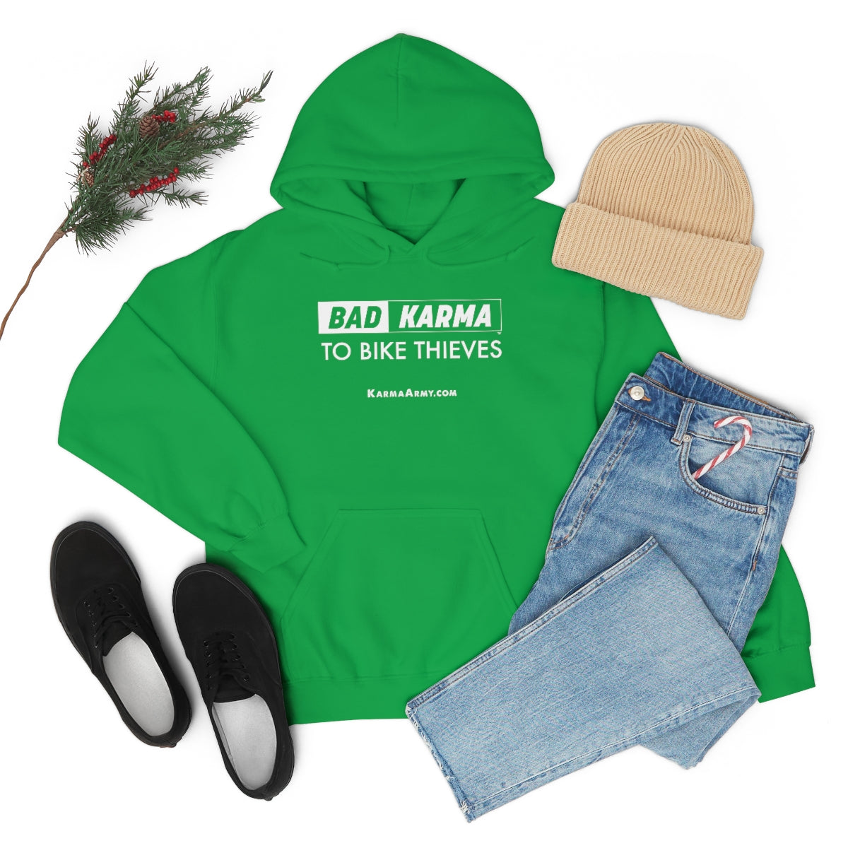 BAD KARMA TO BIKE THIEVES Unisex Heavy Blend™ Hooded Sweatshirt
